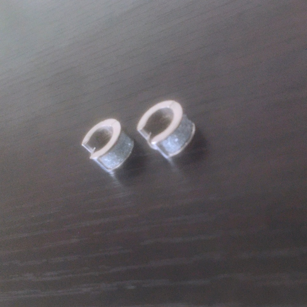 Sterling Silver & Blue Topaz Cuff Earrings